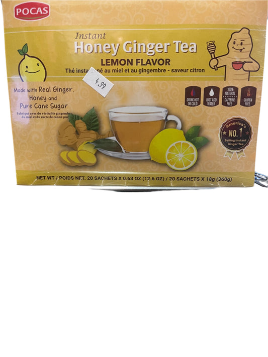 Honey Ginger Tea Lemon Flavor